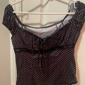 Black Polka Dot Blouse